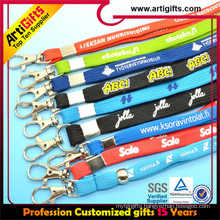 2015 promotion polyester ribbed lanyard